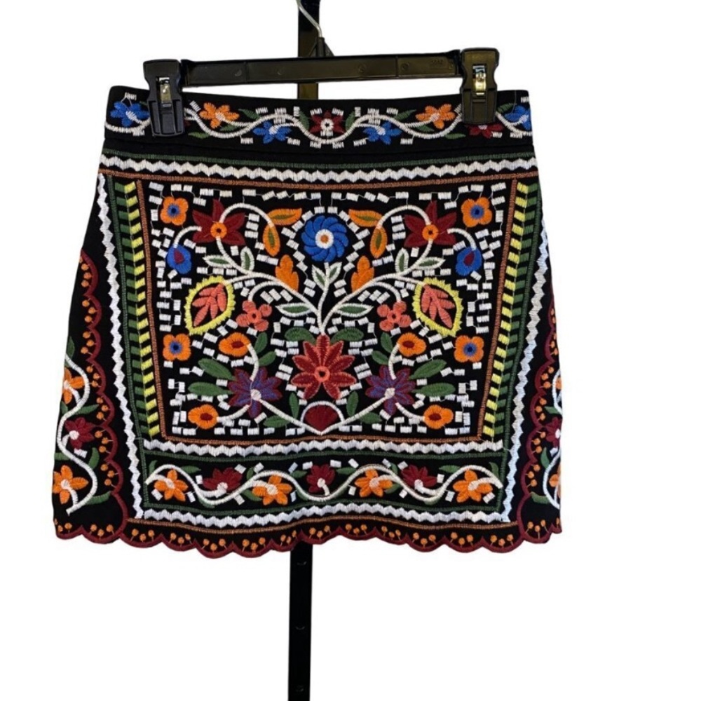 Lulu's Don't Stop The Party Embroidered Skirt